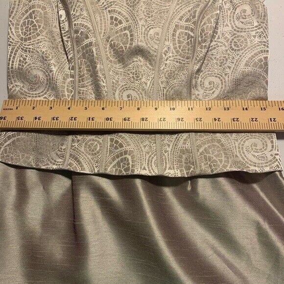 Cachet Champagne Mother of the Bride Full Length Shimmery Dress & Jacket Formal - Picture 11 of 16